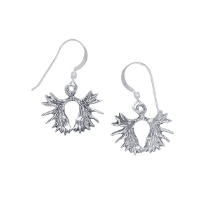 Moose Paddle Earrings Sterling Silver